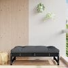 vidaXL Taburete de jard&iacute;n madera maciza de pino negro 120x80 cm