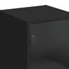 vidaXL Mueble de pared con puertas de vidrio negro 35x37x68,5 cm