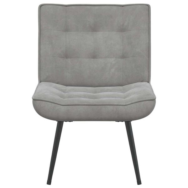 vidaXL Sill&oacute;n de relax terciopelo gris claro 64x74x84 cm