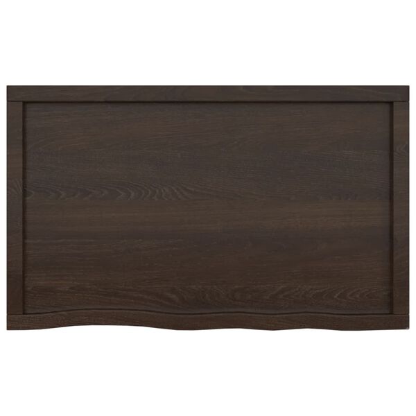 vidaXL Encimera de ba&ntilde;o madera tratada marr&oacute;n oscuro 100x60x(2-6) cm