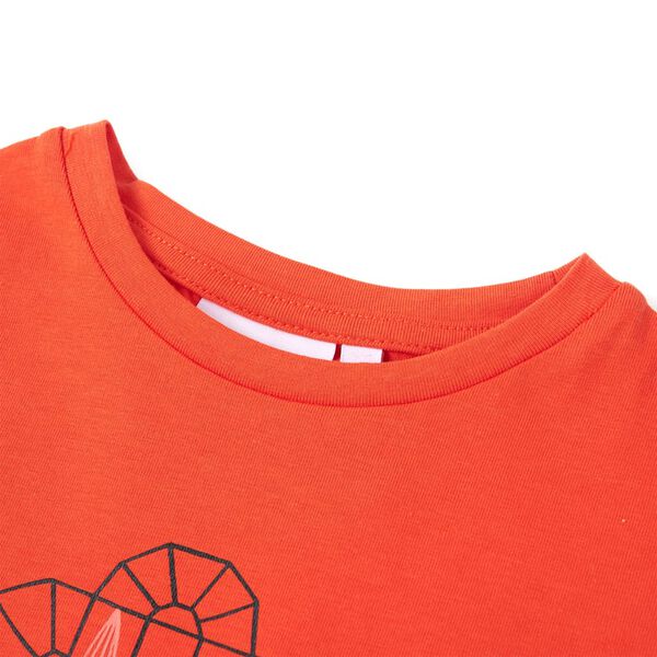 Camiseta infantil naranja oscuro 140