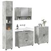 vidaXL Juego de muebles de baño con cajón 4 pcs Gris hormigón