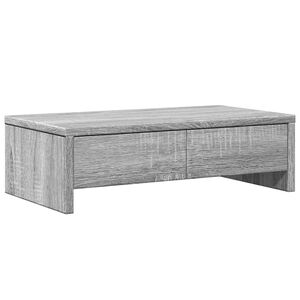 vidaXL Soporte de monitor con cajones madera gris Sonoma 50x27x15 cm