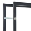 vidaXL Leñero de acero negro 44x20x100 cm