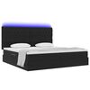 vidaXL Cama con almacenamiento y LED Negro 200 x 200 cm Terciopelo