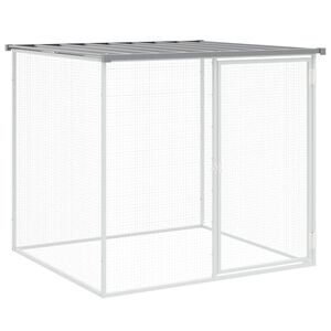 vidaXL Jaula gallinas y toldo acero galvanizado gris claro 103x98x90cm