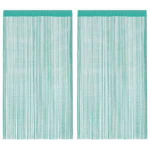 vidaXL Cortinas de tiras 2 uds turquesa 100x250 cm
