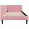 vidaXL Estructura de cama en esquina Rosa 80 cm x 200 cm Terciopelo
