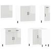 vidaXL Mueble cocina Kalmar blanco brillo 11 pzas madera contrachapada