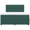 vidaXL Cama box spring con colchón terciopelo verde oscuro 200x200 cm