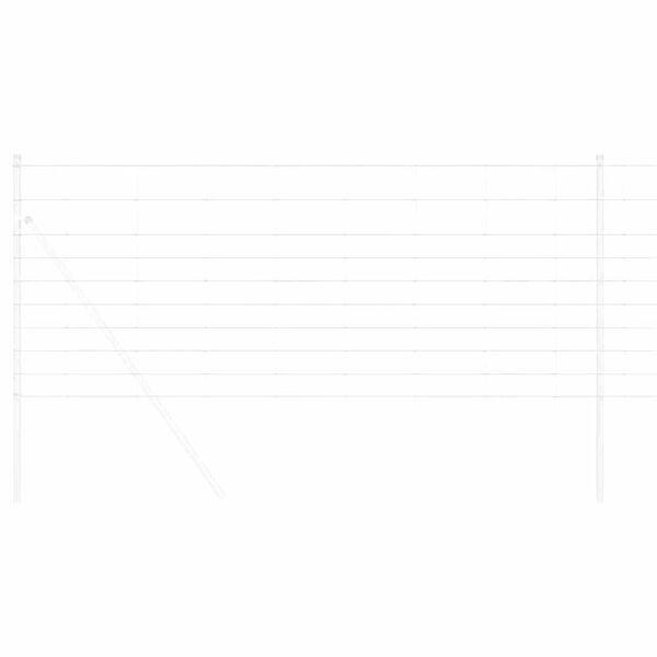 vidaXL Valla de campo Plateado 25 x 1 m Acero galvanizado