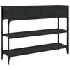 vidaXL Mesa consola madera de ingenier&iacute;a negra 100x25x75 cm