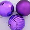 vidaXL Juego de Bolas de Navidad XXL 4 pcs Lila Pl&aacute;stico