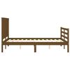 vidaXL Estructura cama y cabecero madera maciza marr&oacute;n miel 140x190 cm