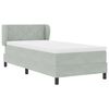 vidaXL Cama tipo Box Spring Gris claro 90 x 190 cm Terciopelo