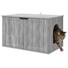 vidaXL Casa para Gatos Gris Sonoma 85 x 55 x 50,5 cm