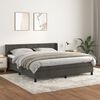 vidaXL Cama box spring con colch&oacute;n terciopelo gris oscuro 160x200 cm