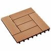 vidaXL Tile de Decking 11 pcs Teca 30 x 30 cm WPC