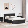 vidaXL Estructura de cama Negro 135 x 190 cm Madera de pino macizo