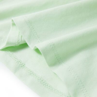 Camiseta infantil de manga casquillo verde suave 92
