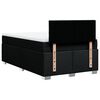 vidaXL Cama box spring con colch&oacute;n tela negro 120x190 cm