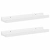 vidaXL Estantes de pared 2 unidades blanco brillo 40x9x3 cm