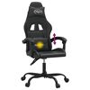 vidaXL Silla gaming giratoria cuero sint&eacute;tico negro