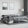 vidaXL Estructura cama sin colch&oacute;n con estribo metal blanco 200x200 cm