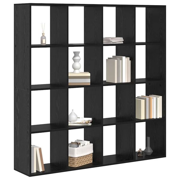 vidaXL Librer&iacute;a Roble Negro 137,5 x 29 x 137,5 cm Madera de ingenier&iacute;a