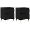 vidaXL Armario de Noche 2 uds. Roble Negro 40 x 35 x 50 cm