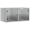 vidaXL Mueble de pared puertas de vidrio gris Sonoma 68,5x37x35 cm