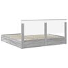 vidaXL Cama con almacenamiento con cabecera Gris Sonoma 200 x 200 cm