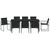 vidaXL Conjunto de Comedor de Jard&iacute;n 9 pcs Negro