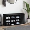 vidaXL Banco zapatero madera de ingenier&iacute;a negro 102x32x50 cm