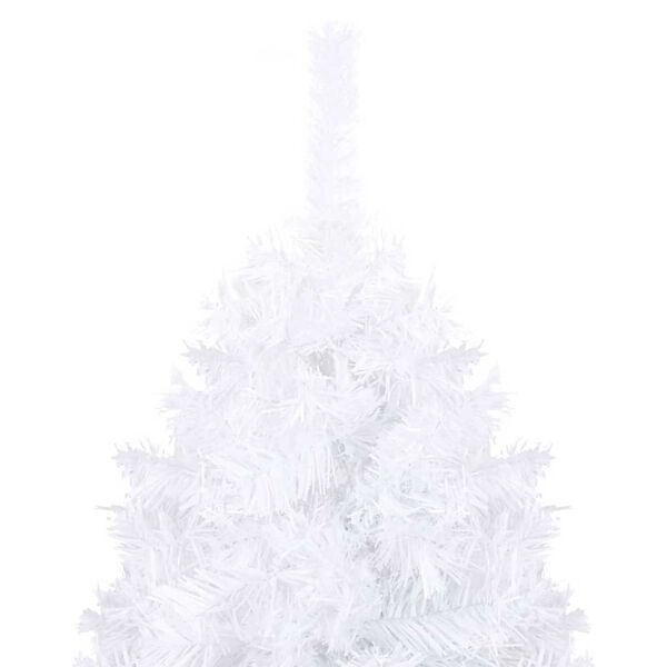vidaXL &Aacute;rbol de Navidad preiluminado con luces y bolas blanco 240 cm