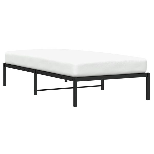 vidaXL Estructura de cama sin colchón metal negro 107x203 cm