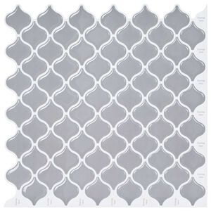 vidaXL Baldosa Lanturn 10 uds. Gris 27 x 27 cm Poliuretano y PET
