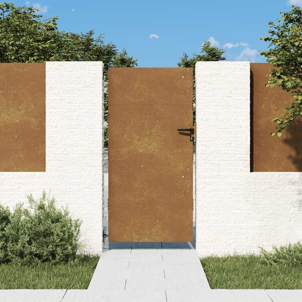 vidaXL Puerta de jard&iacute;n acero corten 85x200 cm