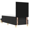 vidaXL Cama tipo Box Spring con colch&oacute;n Negro 80 x 200 cm tela