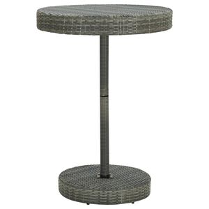 vidaXL Mesa de jard&iacute;n de rat&aacute;n sint&eacute;tico gris 75,5x106 cm