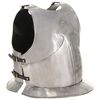 vidaXL R&eacute;plica de coraza de armadura medieval LARP acero plateado