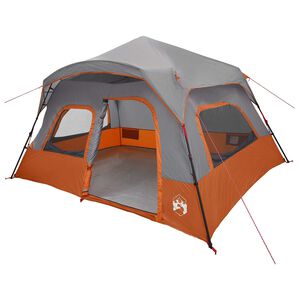 vidaXL Tienda Instant&aacute;nea Gris y naranja 340 x 280 x 190 cm