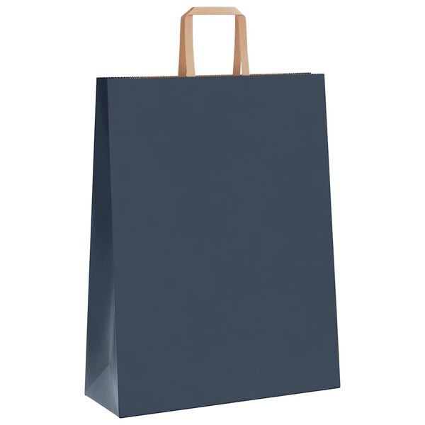 vidaXL Bolsas de papel con asas 250 uds azul 32x12x42 cm
