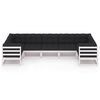 vidaXL Set muebles jard&iacute;n 7 pzas con cojines madera maciza pino blanco