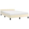 vidaXL Estructura de cama sin colch&oacute;n cuero sint&eacute;tico crema 120x190 cm