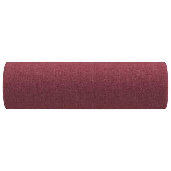 vidaXL Cojines decorativos 2 uds tela rojo tinto 15x50 cm