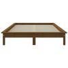 vidaXL Estructura de cama madera maciza pino marr&oacute;n miel 140x190 cm