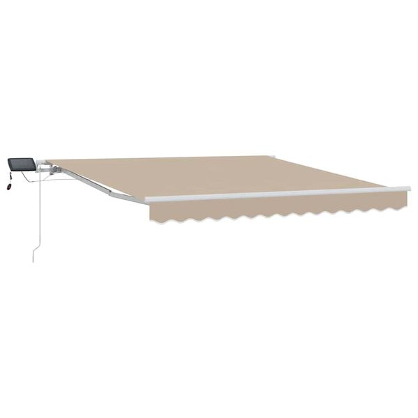 vidaXL Toldo Retr&aacute;ctil Manual Beige 350 x 250 cm Tela y acero
