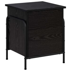 vidaXL Caja de Almacenamiento Roble Negro 80 x 40 x 49,5 cm