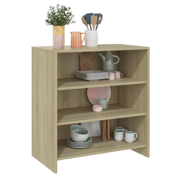 vidaXL Aparador de madera contrachapada roble Sonoma 70x40,5x75 cm